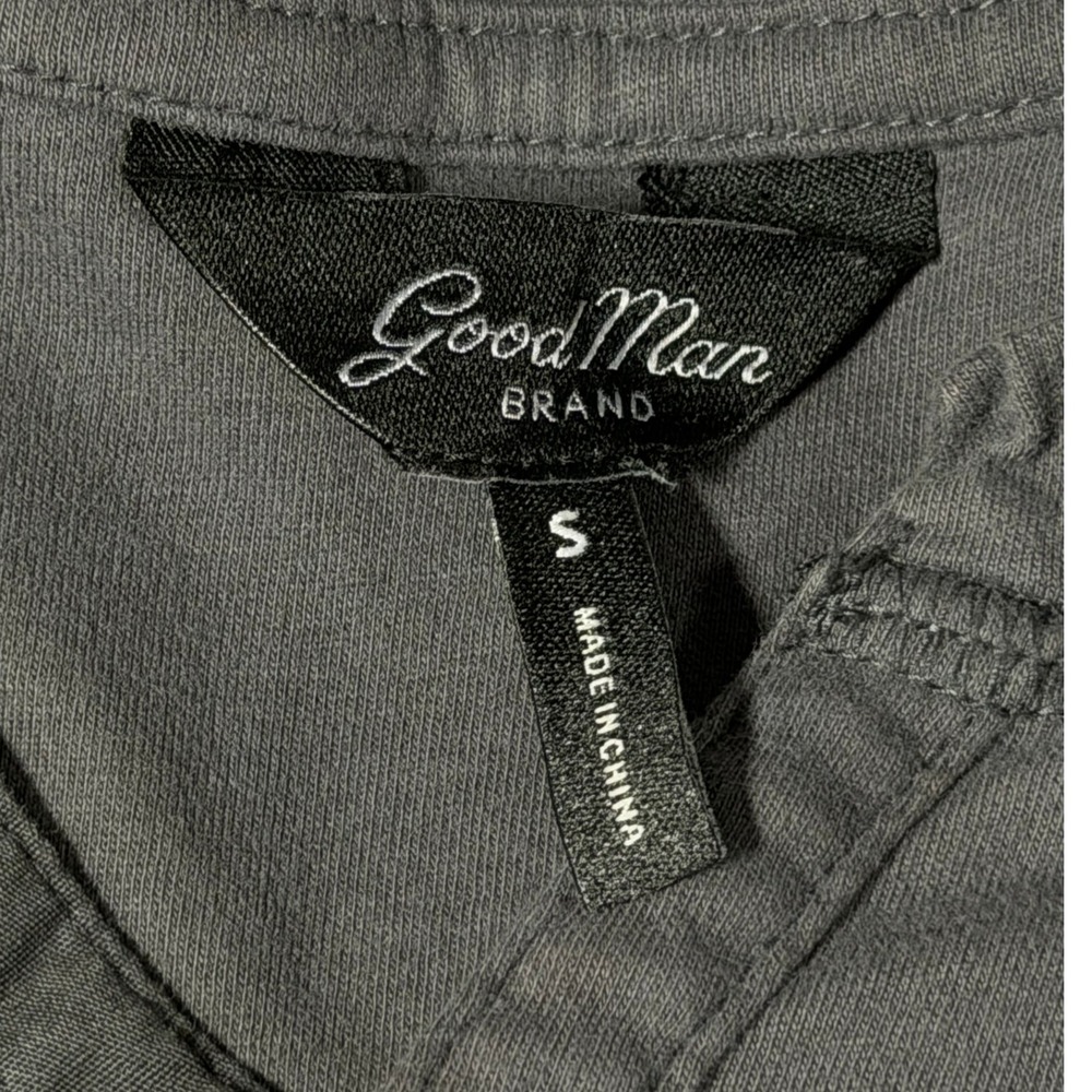 Good Man Brand Mens Gray Short Sleeve Notch Neck T-Shirt with Pocket‎ Small - Picture 3 of 5